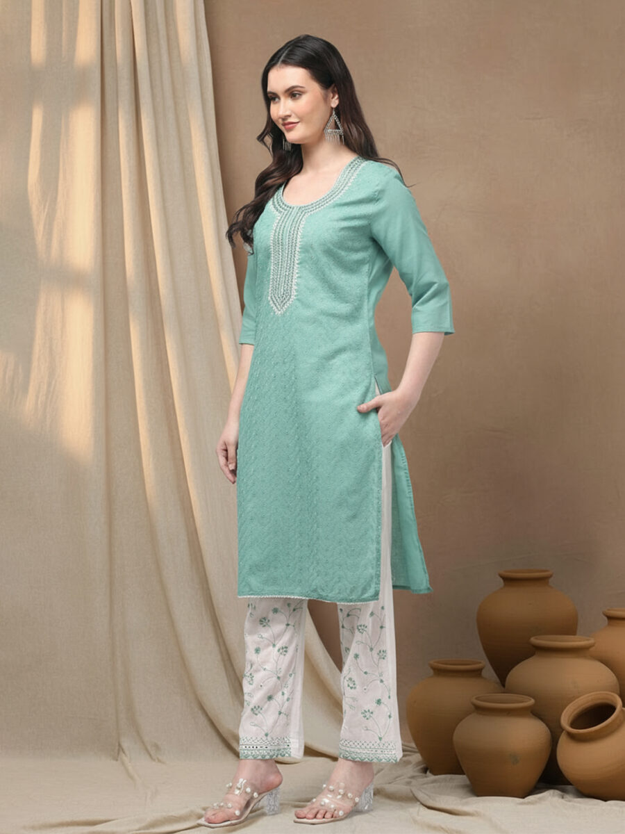 Aronita Woman Mint Green Suit Set - Image 4