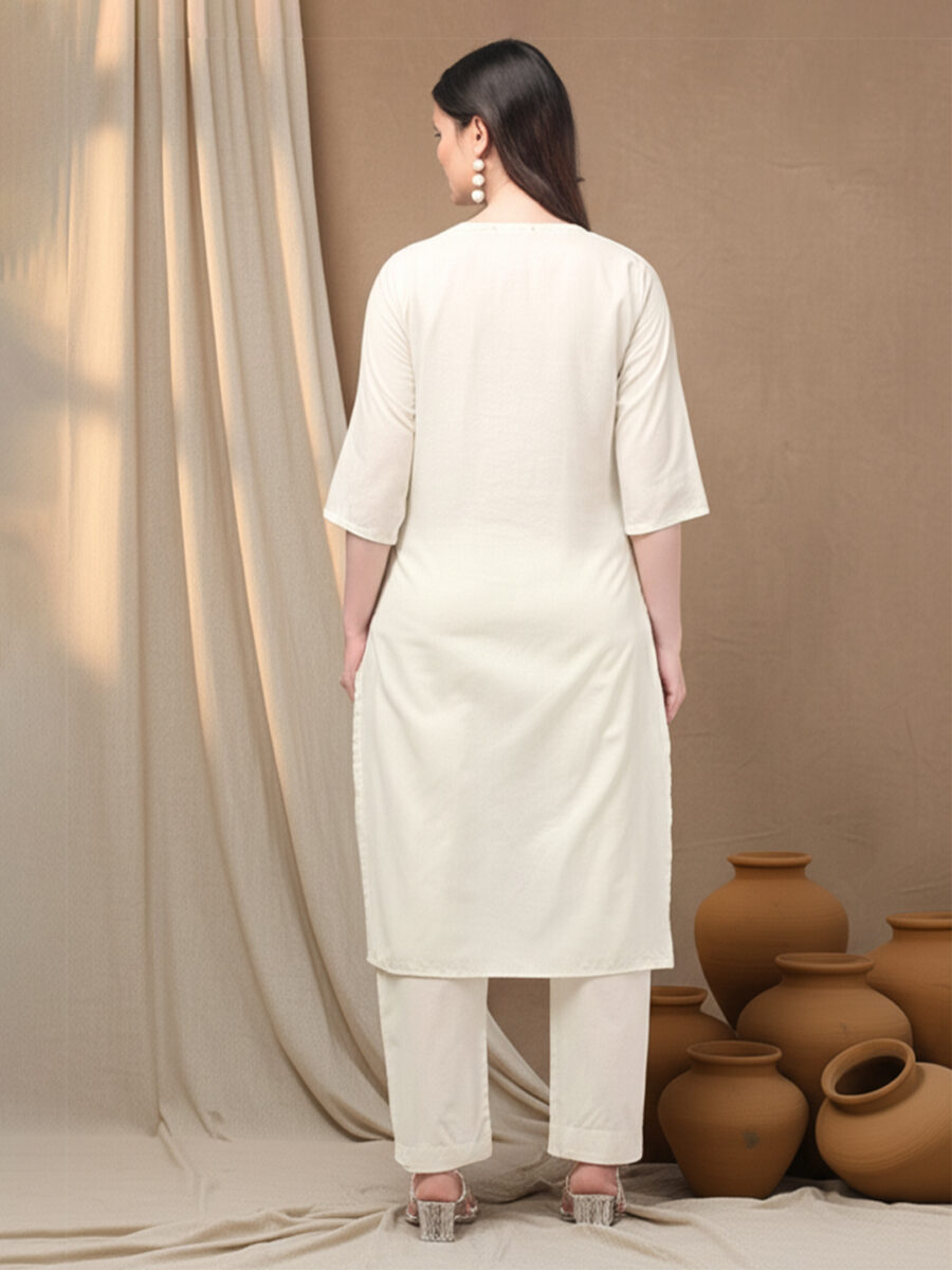 Aronita Multicolor Embroidered Suit Set - Image 5