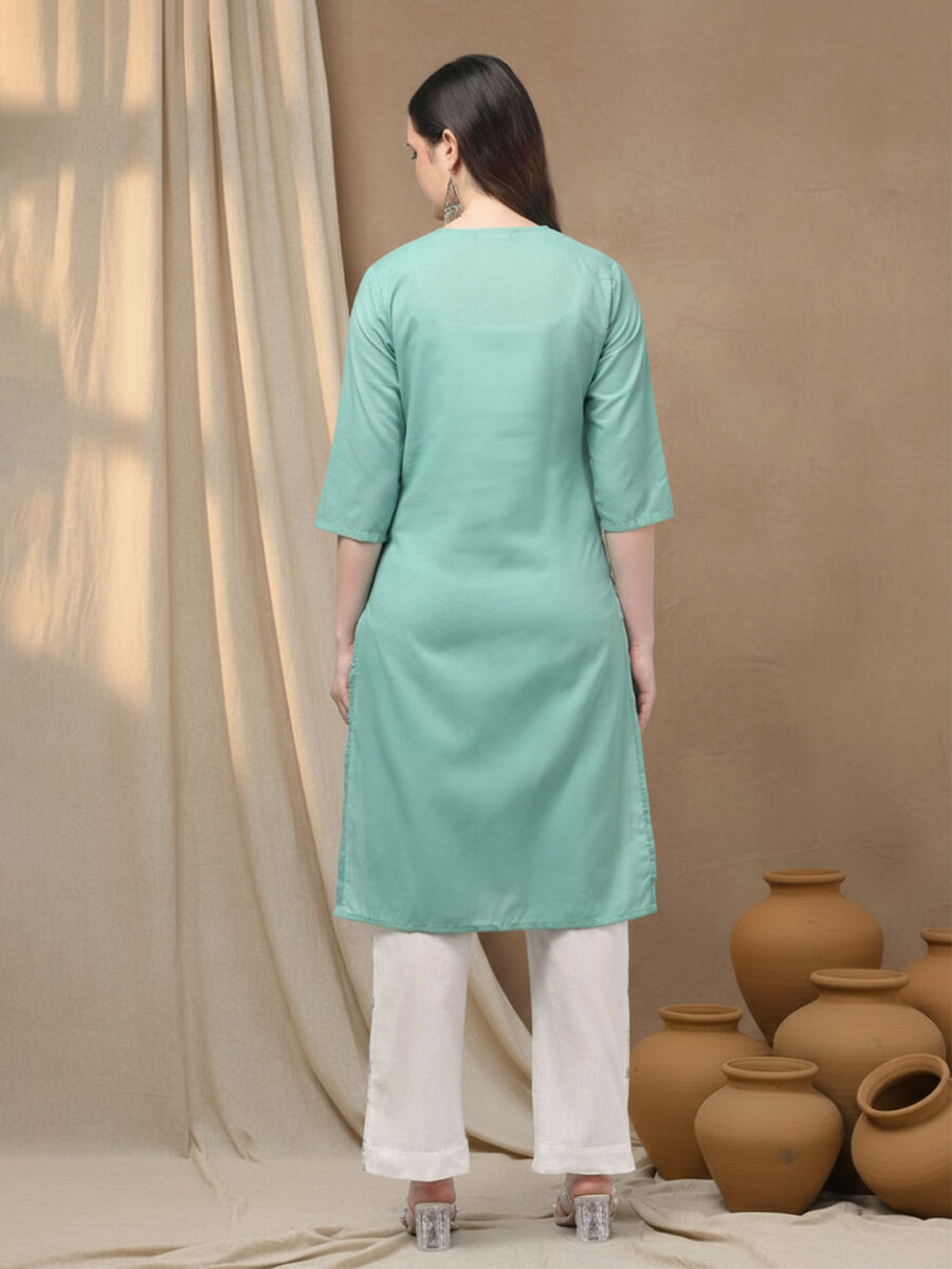 Aronita Woman Mint Green Suit Set - Image 5