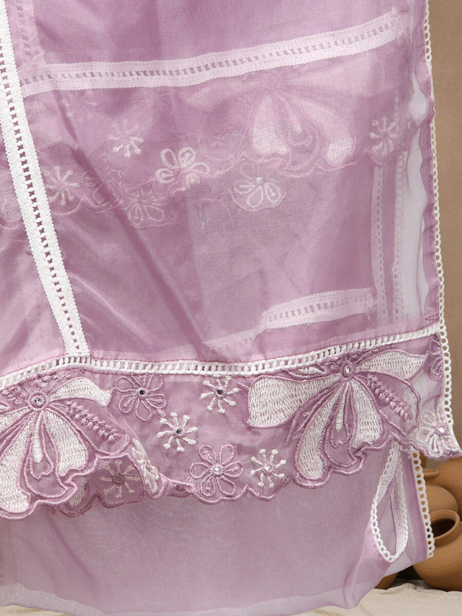 Aronita Lilac Woman Embroidered Suit Set - Image 8