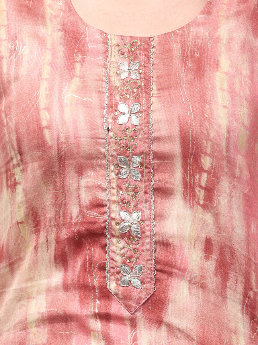 Aronita Woman Foil Print with Mirror work Suit Set - Image 7