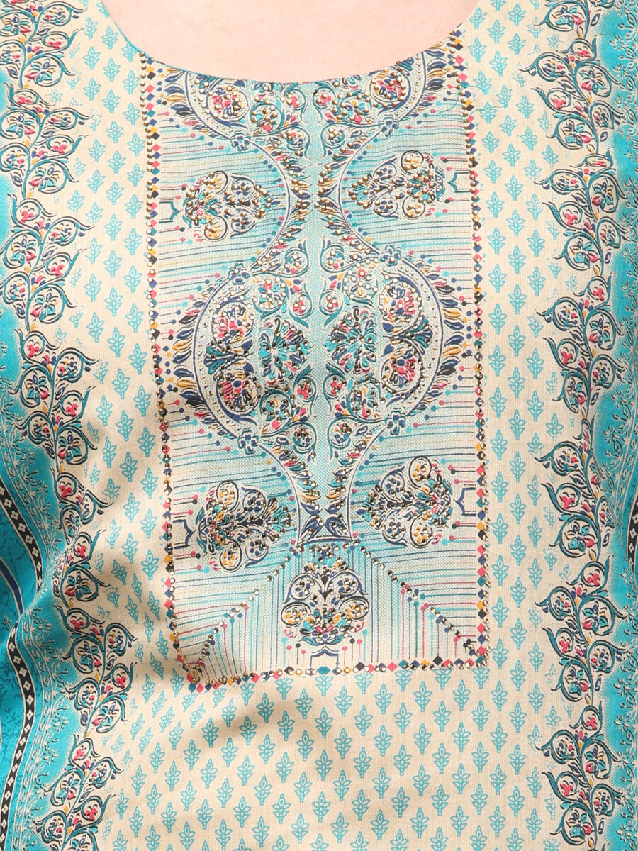 Aronita Multicolor Print Woman Embroidered Suit set - Image 7