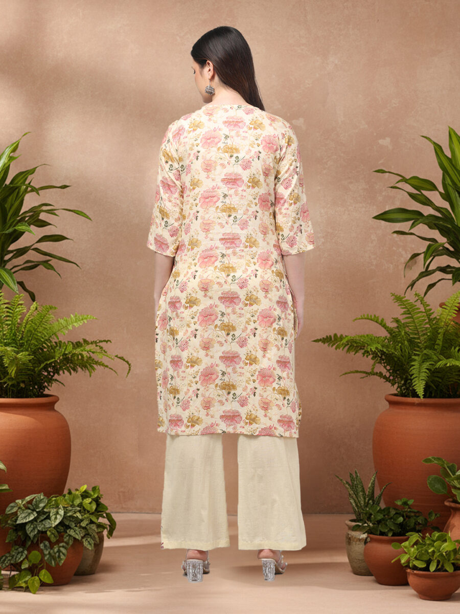 Aronita Women Printed Thread Work Pure Cotton Suit Set - Image 3