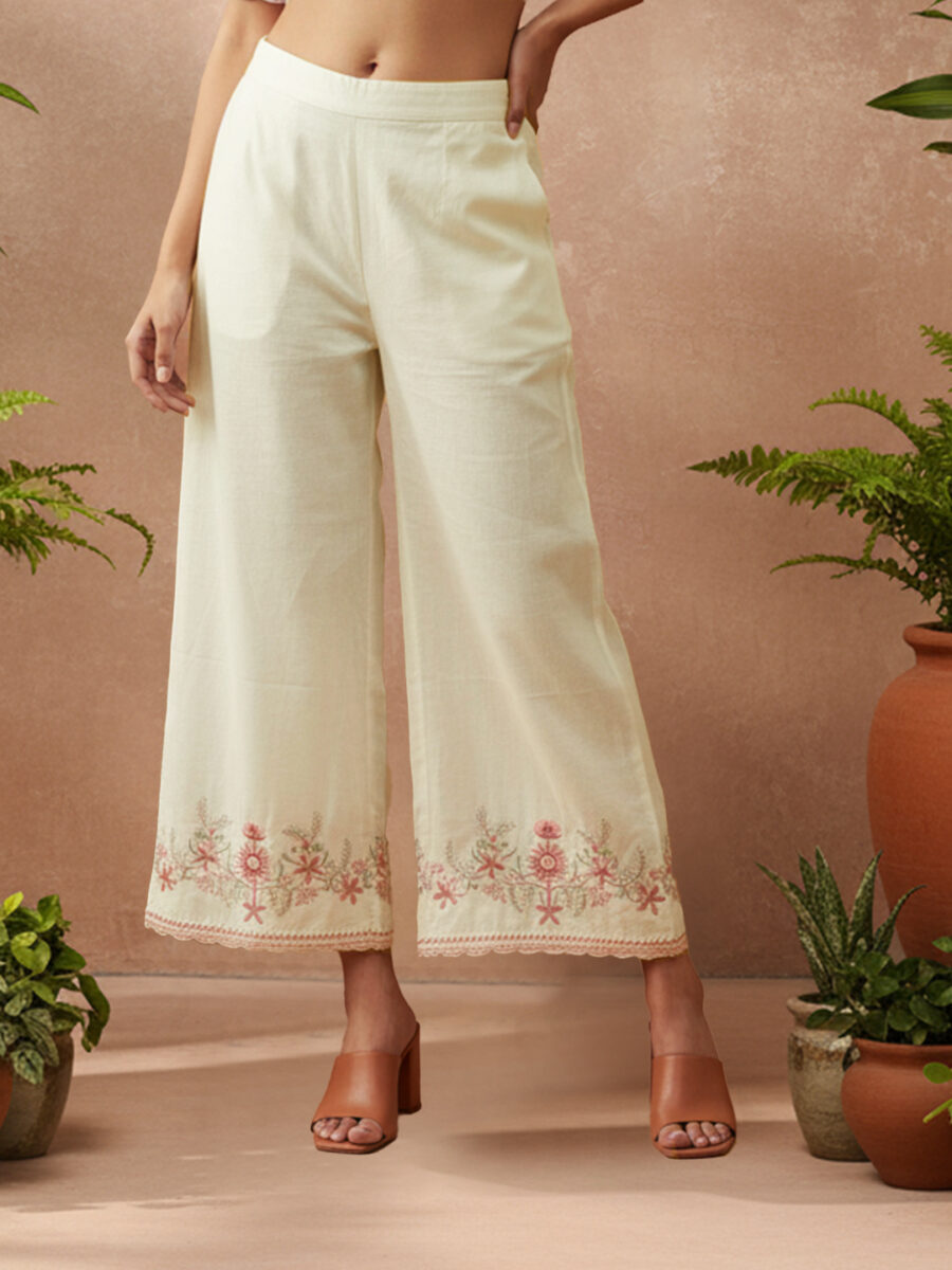 Aronita Women Printed Thread Work Pure Cotton Suit Set - Image 6